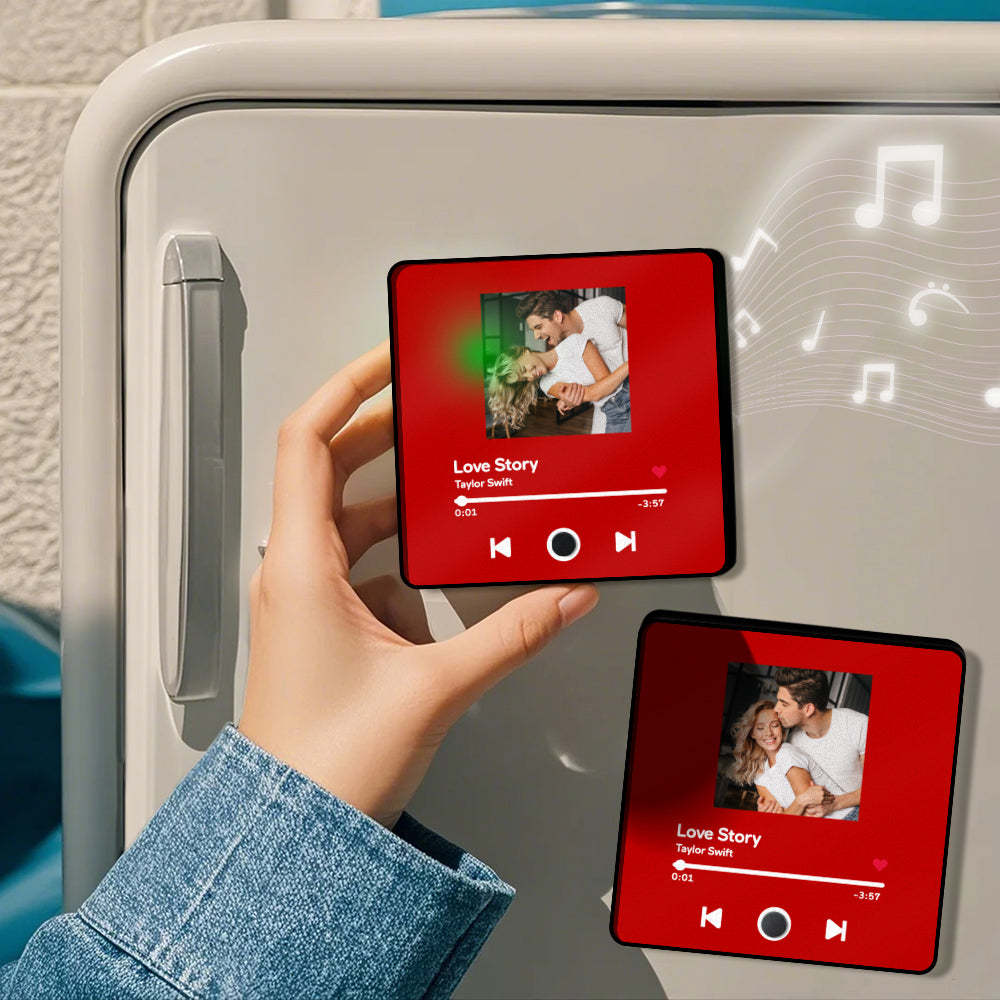 Personalized Photo Music Fridge Magnet Customized Multicolor Wall Photo Sticker Music Fridge Magnet Can Play Songs - Myphotowallet