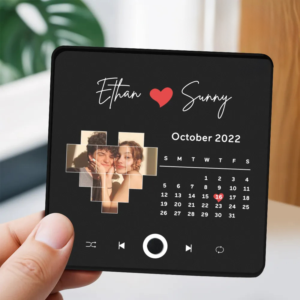 Customized Music Fridge Magnet Personalized Photo Fridge Magnet Can Play Songs and Adjust Volume - 