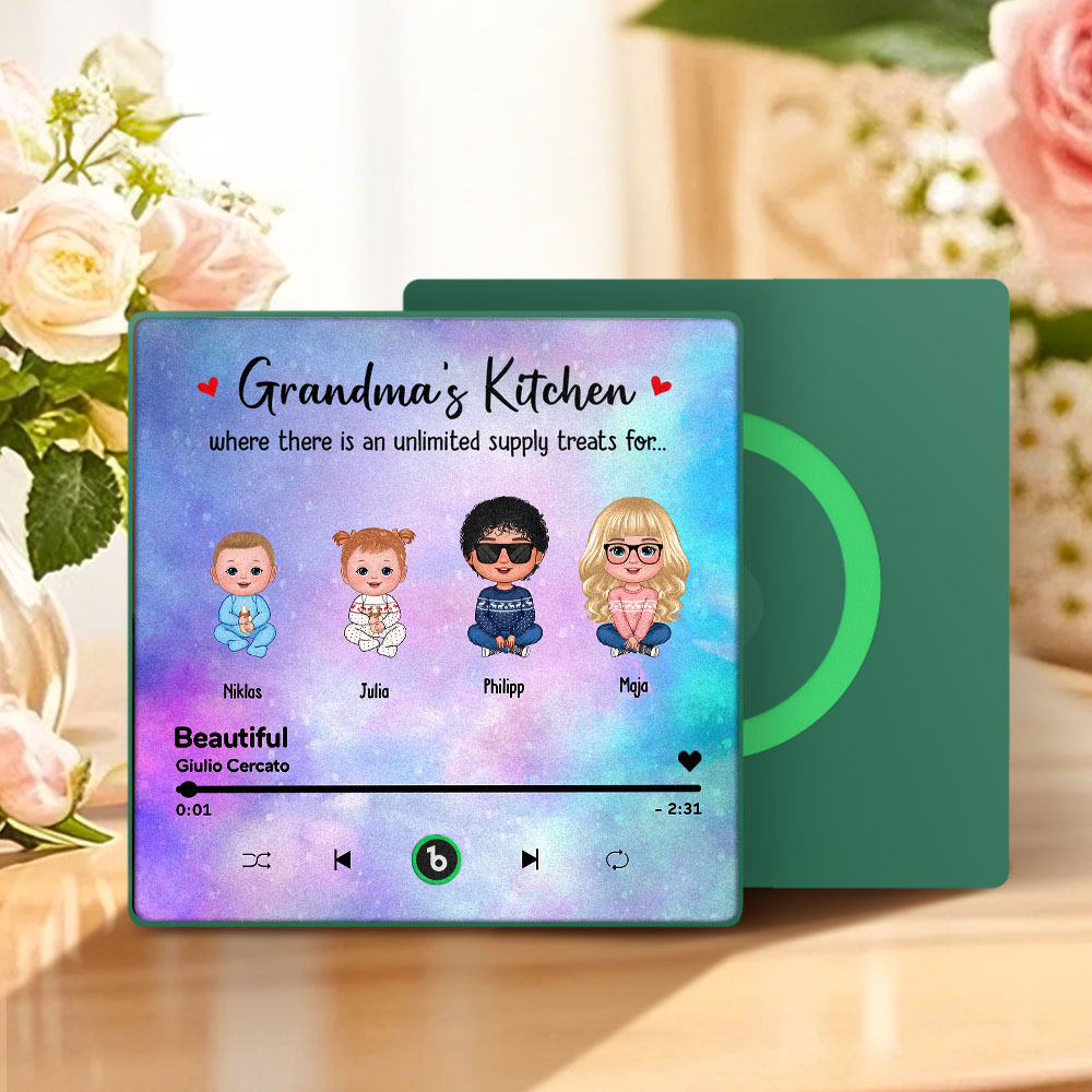 Custom Music Fridge Magnet Mother's Day Music Wall Photo Sticker That Plays Music Without Cell Phone Multiple Styles - 