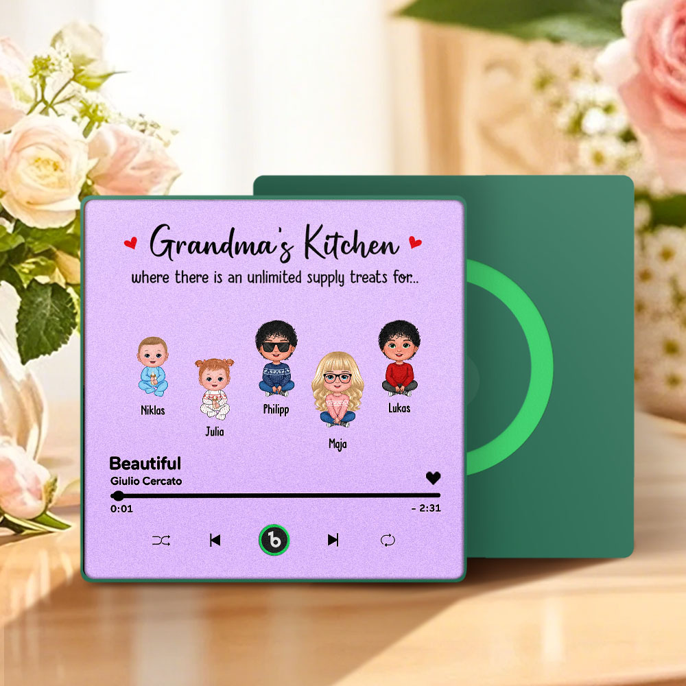 Custom Music Fridge Magnet Mother's Day Music Wall Photo Sticker That Plays Music Without Cell Phone Multiple Styles - 