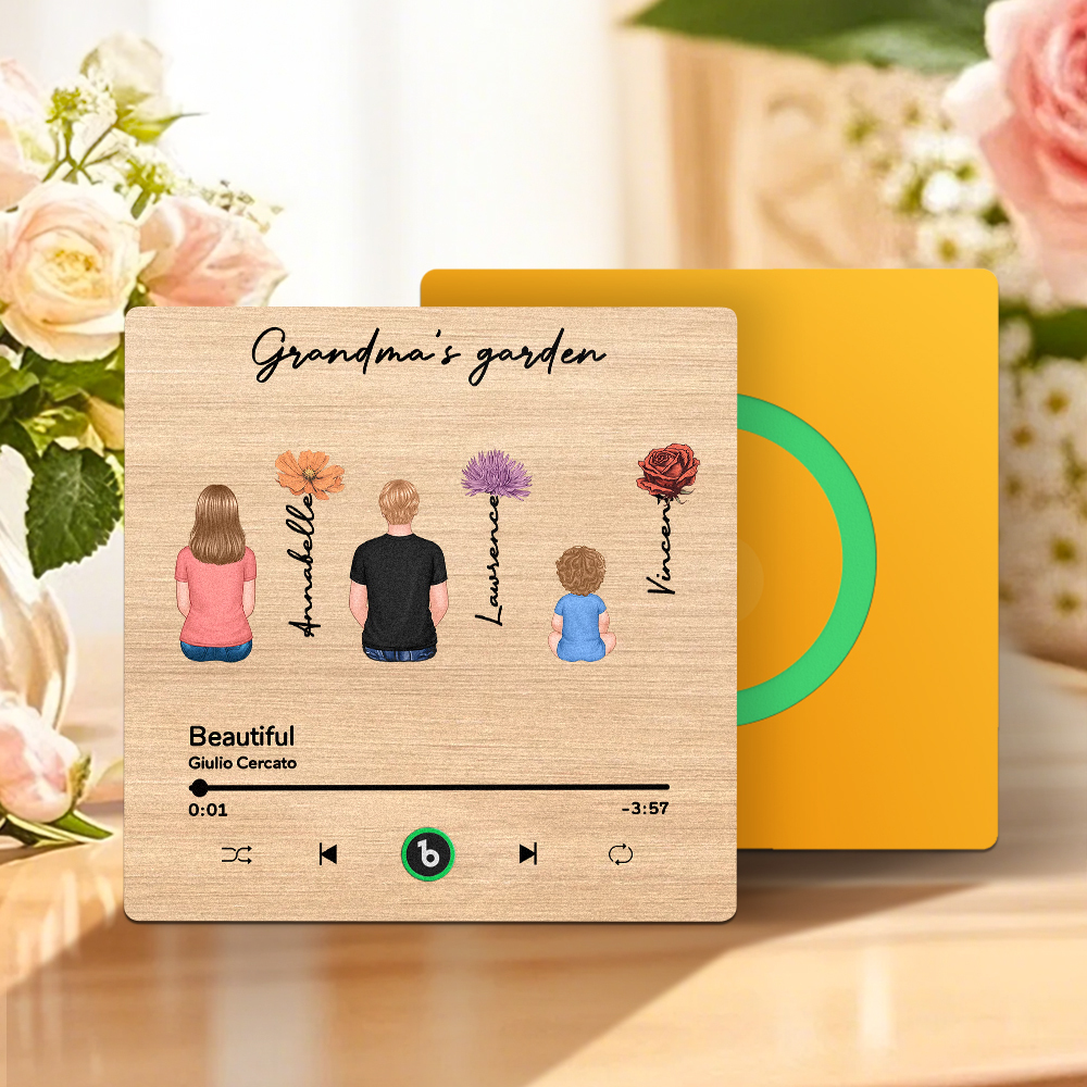 Mother's Day Custom Music Fridge MagnetMusic Wall Photo Sticker That Plays Music Without Cell Phone Multiple Styles - 