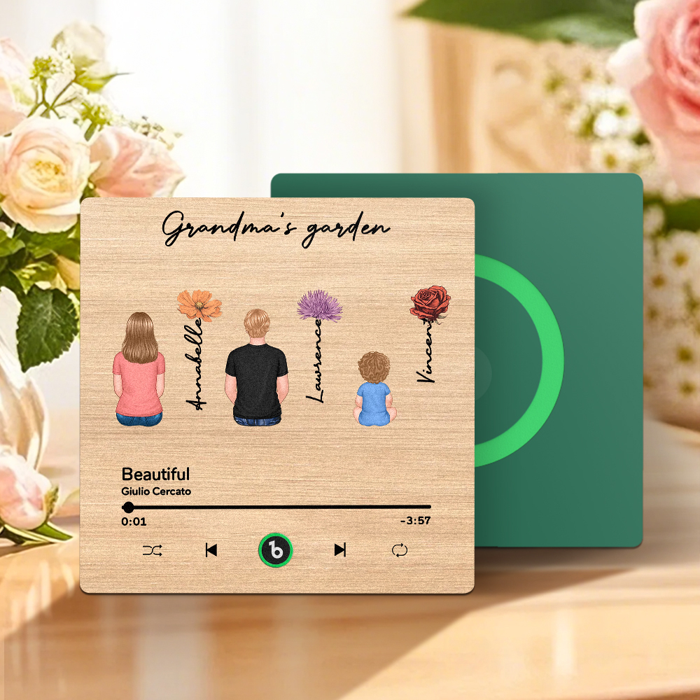 Mother's Day Custom Music Fridge MagnetMusic Wall Photo Sticker That Plays Music Without Cell Phone Multiple Styles - 