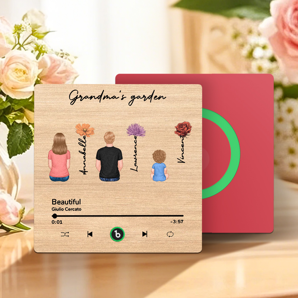 Mother's Day Custom Music Fridge MagnetMusic Wall Photo Sticker That Plays Music Without Cell Phone Multiple Styles - 