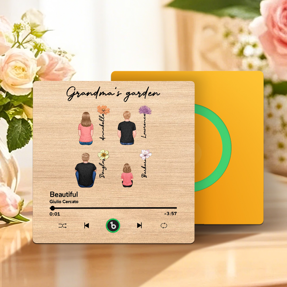 Mother's Day Custom Music Fridge MagnetMusic Wall Photo Sticker That Plays Music Without Cell Phone Multiple Styles - 