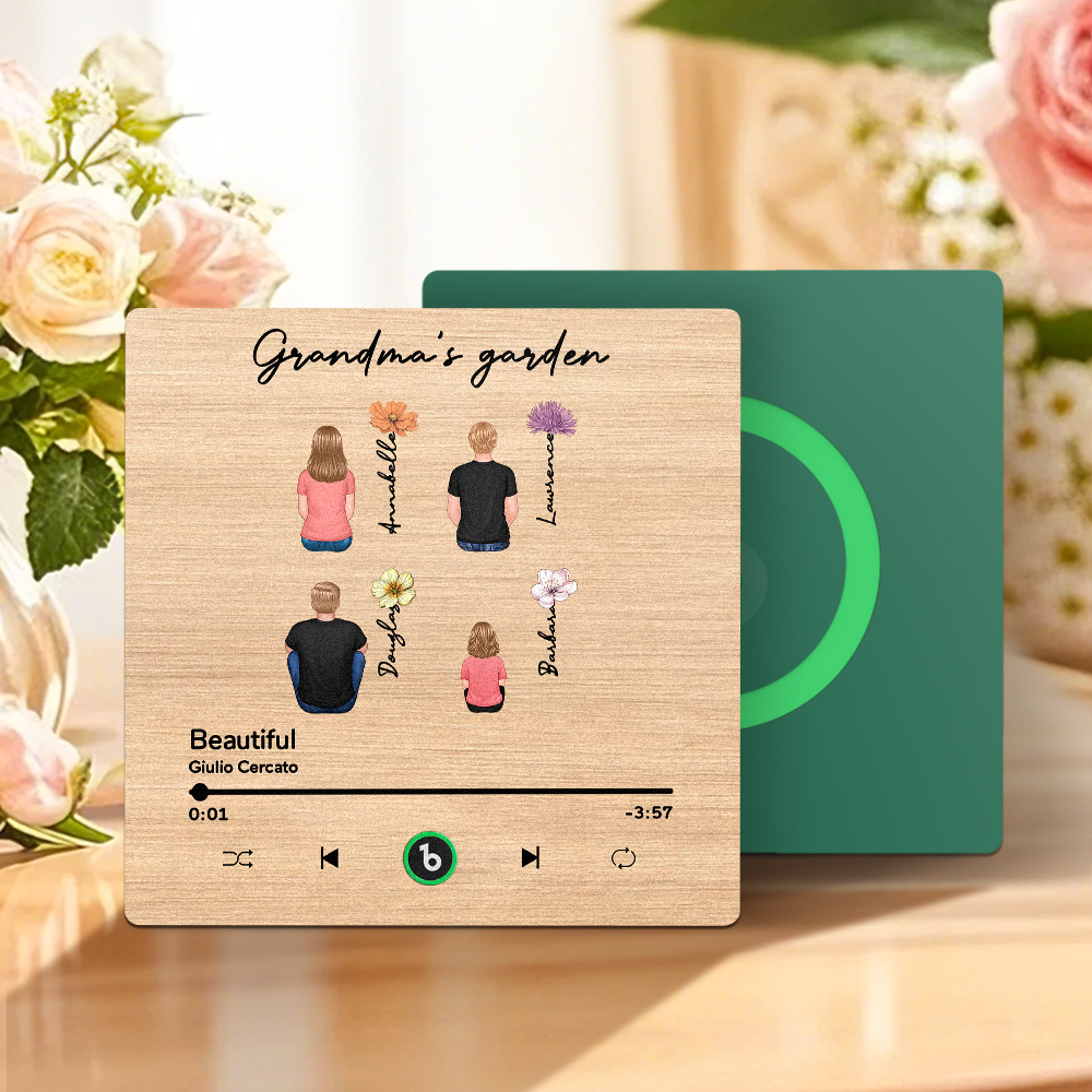 Mother's Day Custom Music Fridge MagnetMusic Wall Photo Sticker That Plays Music Without Cell Phone Multiple Styles - 