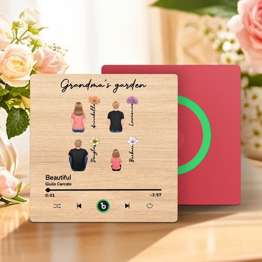 Mother's Day Custom Music Fridge MagnetMusic Wall Photo Sticker That Plays Music Without Cell Phone Multiple Styles - 