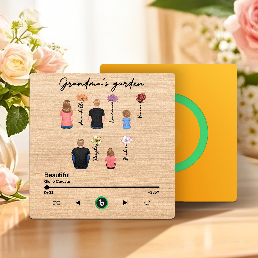 Mother's Day Custom Music Fridge MagnetMusic Wall Photo Sticker That Plays Music Without Cell Phone Multiple Styles - 