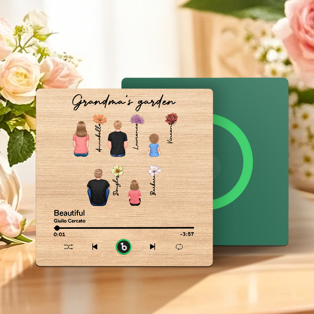 Mother's Day Custom Music Fridge MagnetMusic Wall Photo Sticker That Plays Music Without Cell Phone Multiple Styles - 