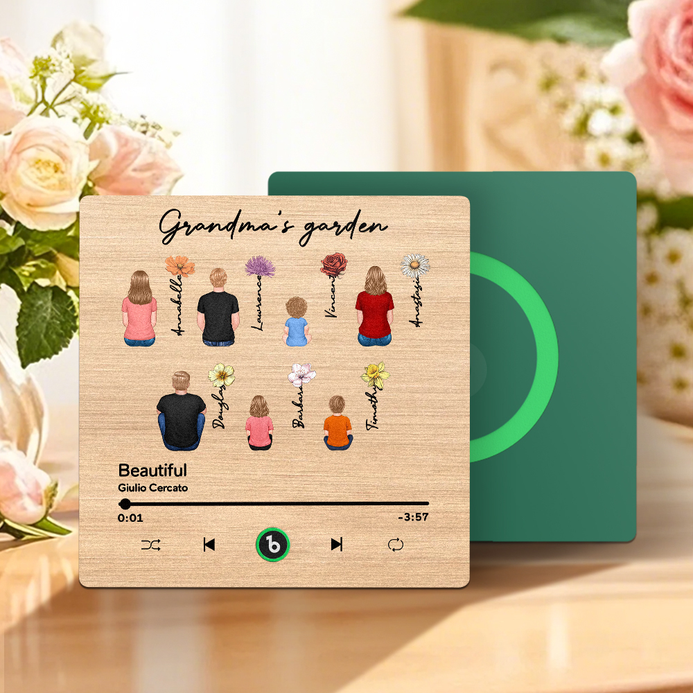 Mother's Day Custom Music Fridge MagnetMusic Wall Photo Sticker That Plays Music Without Cell Phone Multiple Styles - 