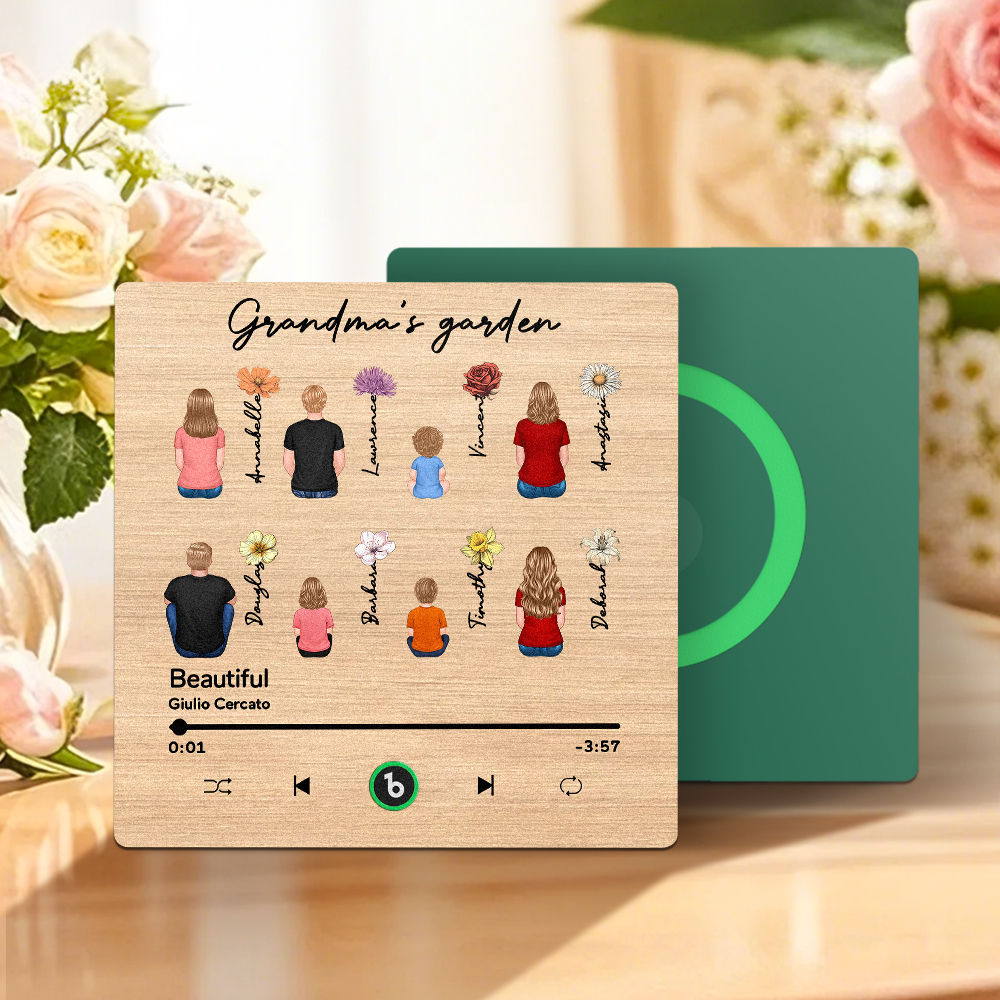 Mother's Day Custom Music Fridge MagnetMusic Wall Photo Sticker That Plays Music Without Cell Phone Multiple Styles - 