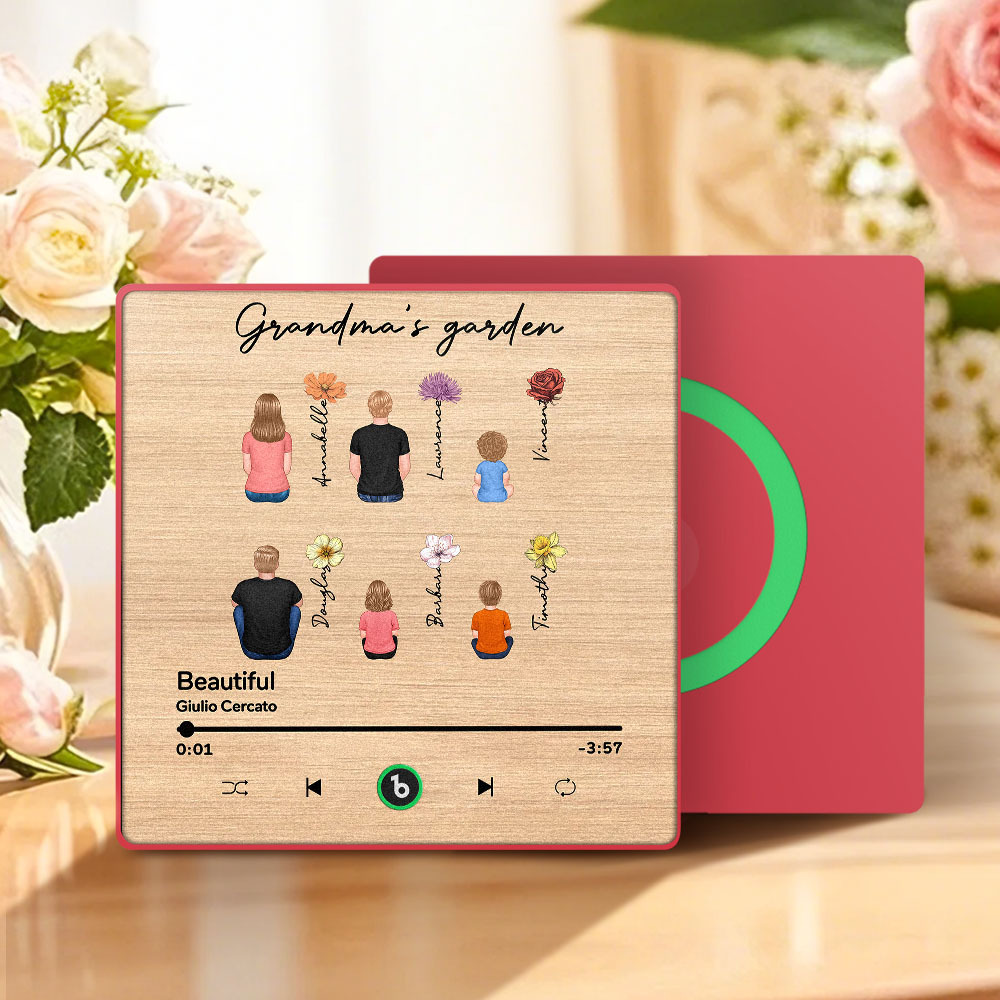 Mother's Day Custom Music Fridge MagnetMusic Wall Photo Sticker That Plays Music Without Cell Phone Multiple Styles - 