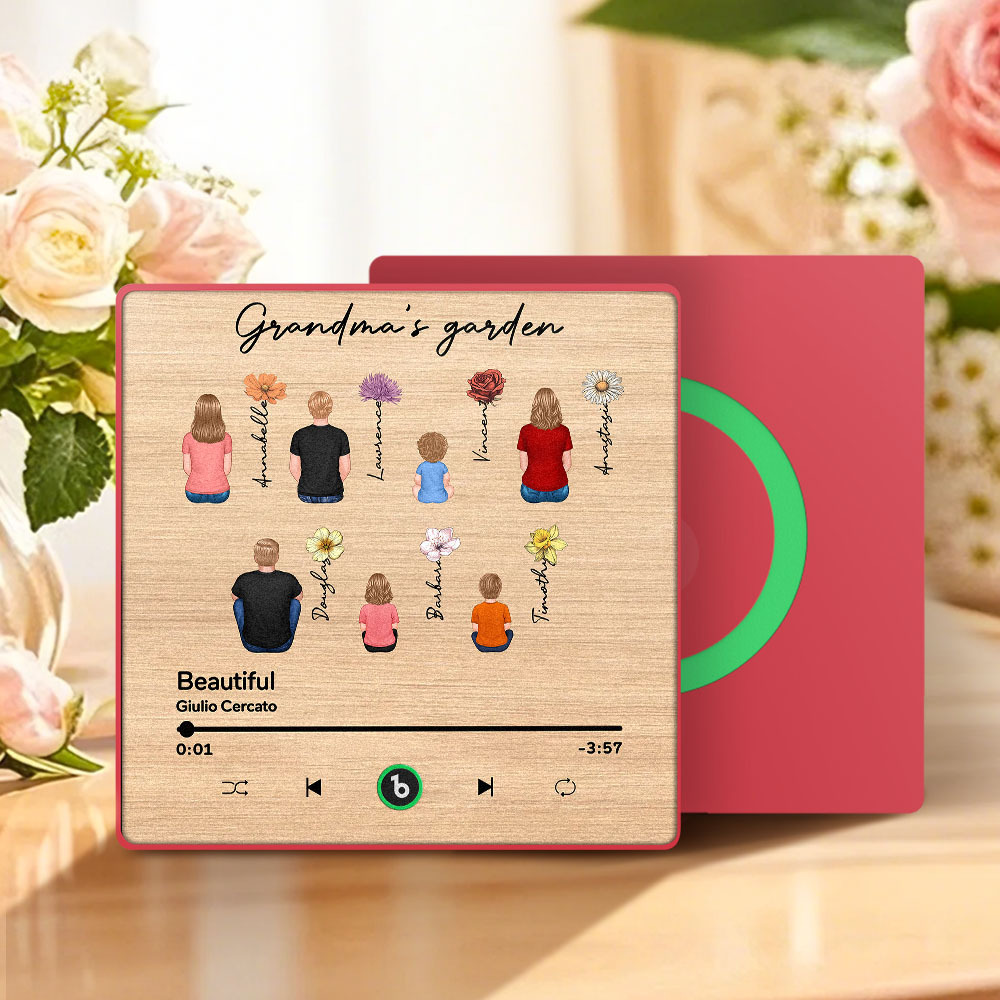 Mother's Day Custom Music Fridge MagnetMusic Wall Photo Sticker That Plays Music Without Cell Phone Multiple Styles - 