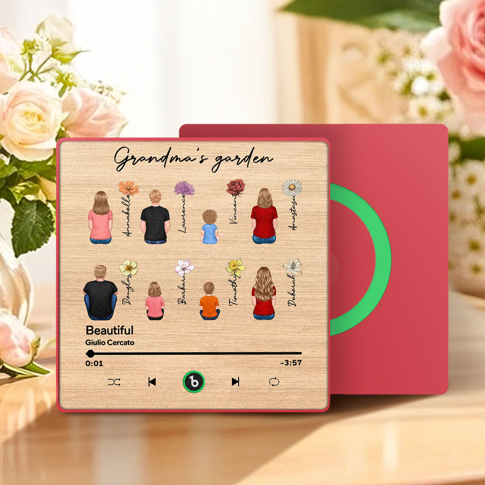 Mother's Day Custom Music Fridge MagnetMusic Wall Photo Sticker That Plays Music Without Cell Phone Multiple Styles - 