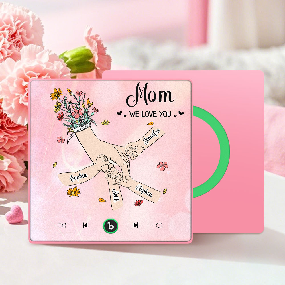 We Love You Mommy Custom Music Fridge Magnet Colorful Frame Album Fridge Magnet Music Wall Photo Sticker Mother's Day Gift - 