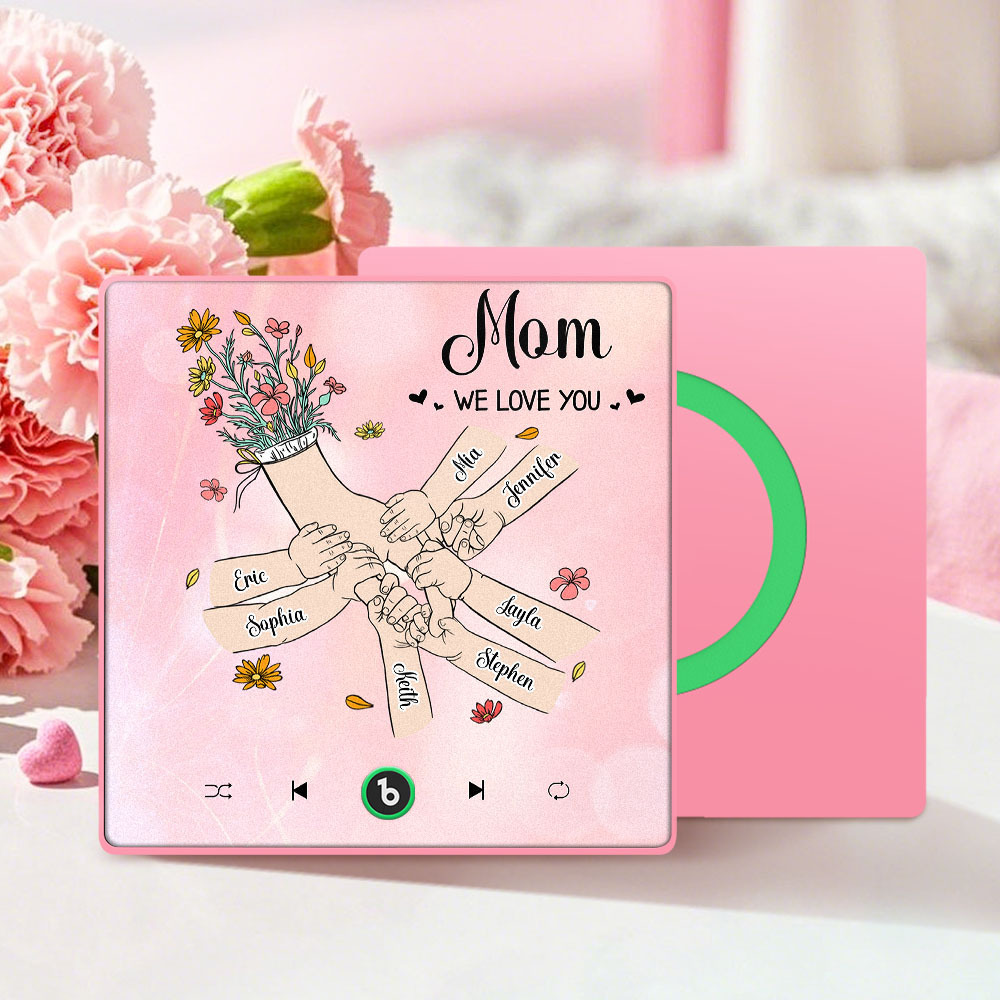 We Love You Mommy Custom Music Fridge Magnet Colorful Frame Album Fridge Magnet Music Wall Photo Sticker Mother's Day Gift - 