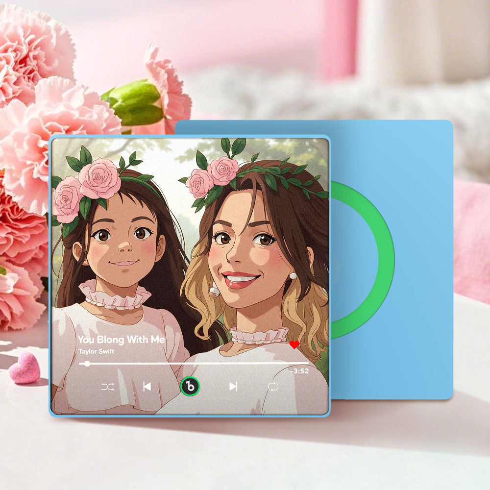 Custom Gibli-style Music Fridge Magnet and Photo with Colorful Frame Music Wall Photo Sticker Music Movement That Can Be Played - 