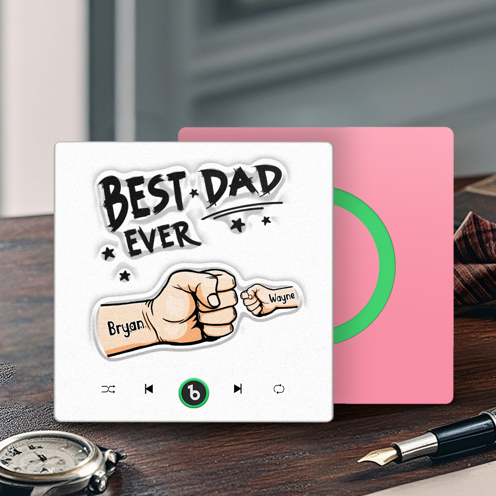 Custom Music Fridge Magnet New 4.0 Upgrade Colorful Frame Personalized Name Fist Gift Album Fridge Magnet Music Father's Day Gifts - 