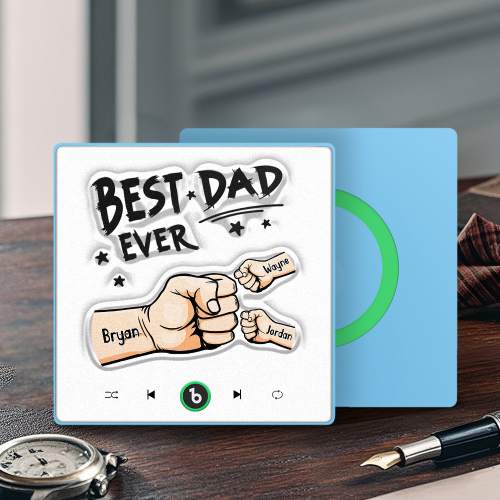 Custom Music Fridge Magnet New 4.0 Upgrade Colorful Frame Personalized Name Fist Gift Album Fridge Magnet Music Father's Day Gifts - 