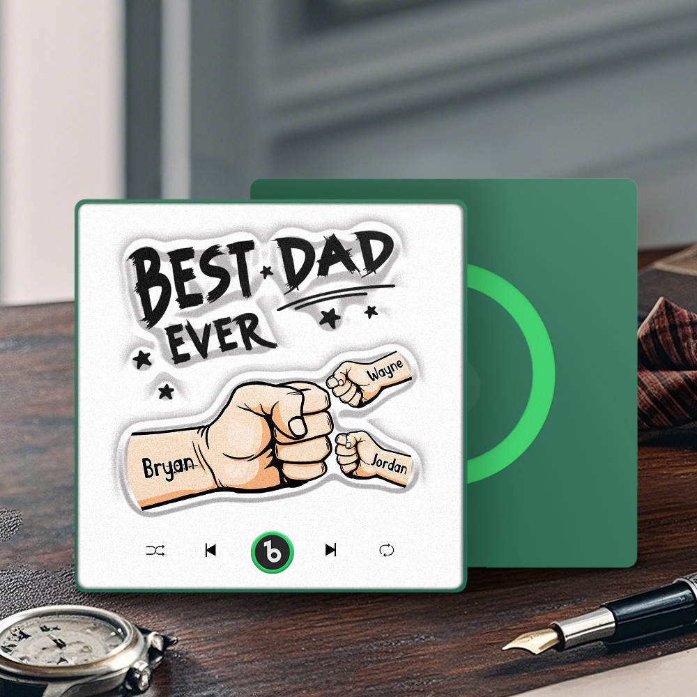 Custom Music Fridge Magnet New 4.0 Upgrade Colorful Frame Personalized Name Fist Gift Album Fridge Magnet Music Father's Day Gifts - 