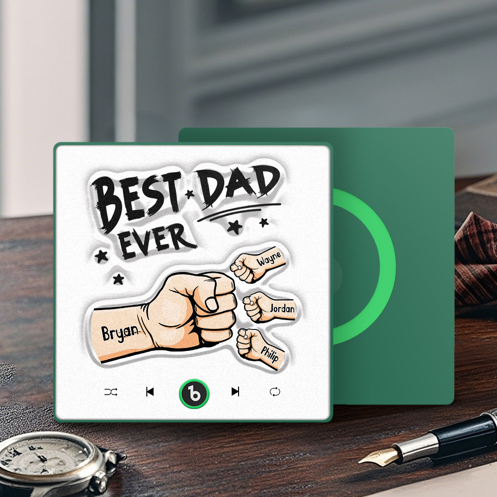 Custom Music Fridge Magnet New 4.0 Upgrade Colorful Frame Personalized Name Fist Gift Album Fridge Magnet Music Father's Day Gifts - 