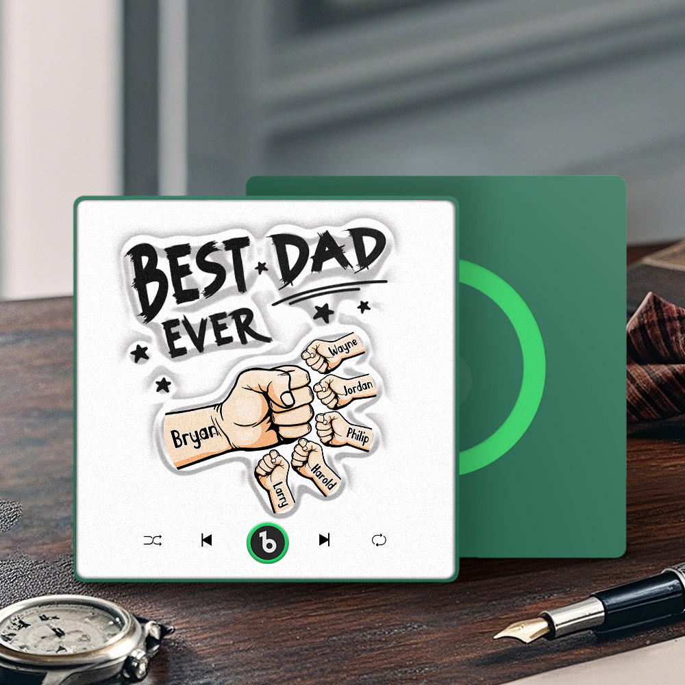 Custom Music Fridge Magnet New 4.0 Upgrade Colorful Frame Personalized Name Fist Gift Album Fridge Magnet Music Father's Day Gifts - 