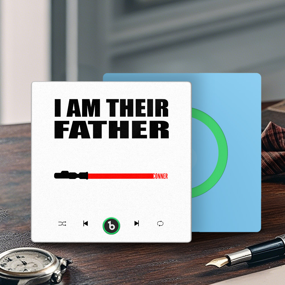 Custom Music Fridge Magnet New 4.0 Upgrade Colorful Frame Light Saber I Am Their Father Album Fridge Magnet Music Father's Day Gifts - 