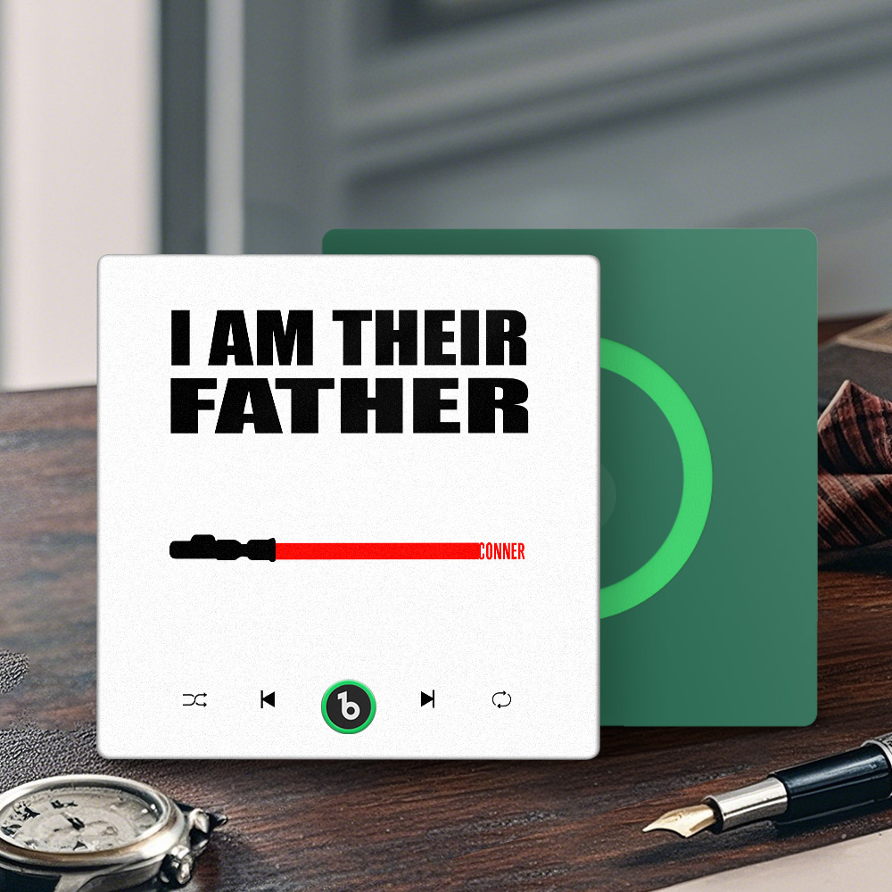 Custom Music Fridge Magnet New 4.0 Upgrade Colorful Frame Light Saber I Am Their Father Album Fridge Magnet Music Father's Day Gifts - 