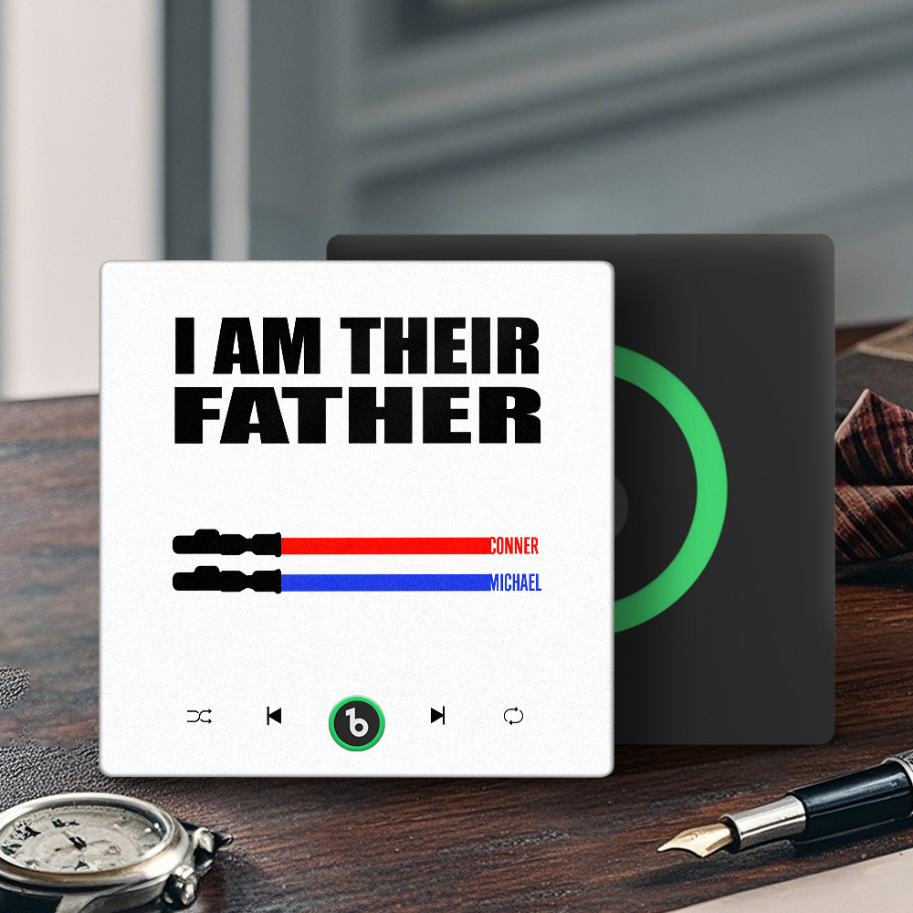 Custom Music Fridge Magnet New 4.0 Upgrade Colorful Frame Light Saber I Am Their Father Album Fridge Magnet Music Father's Day Gifts - 