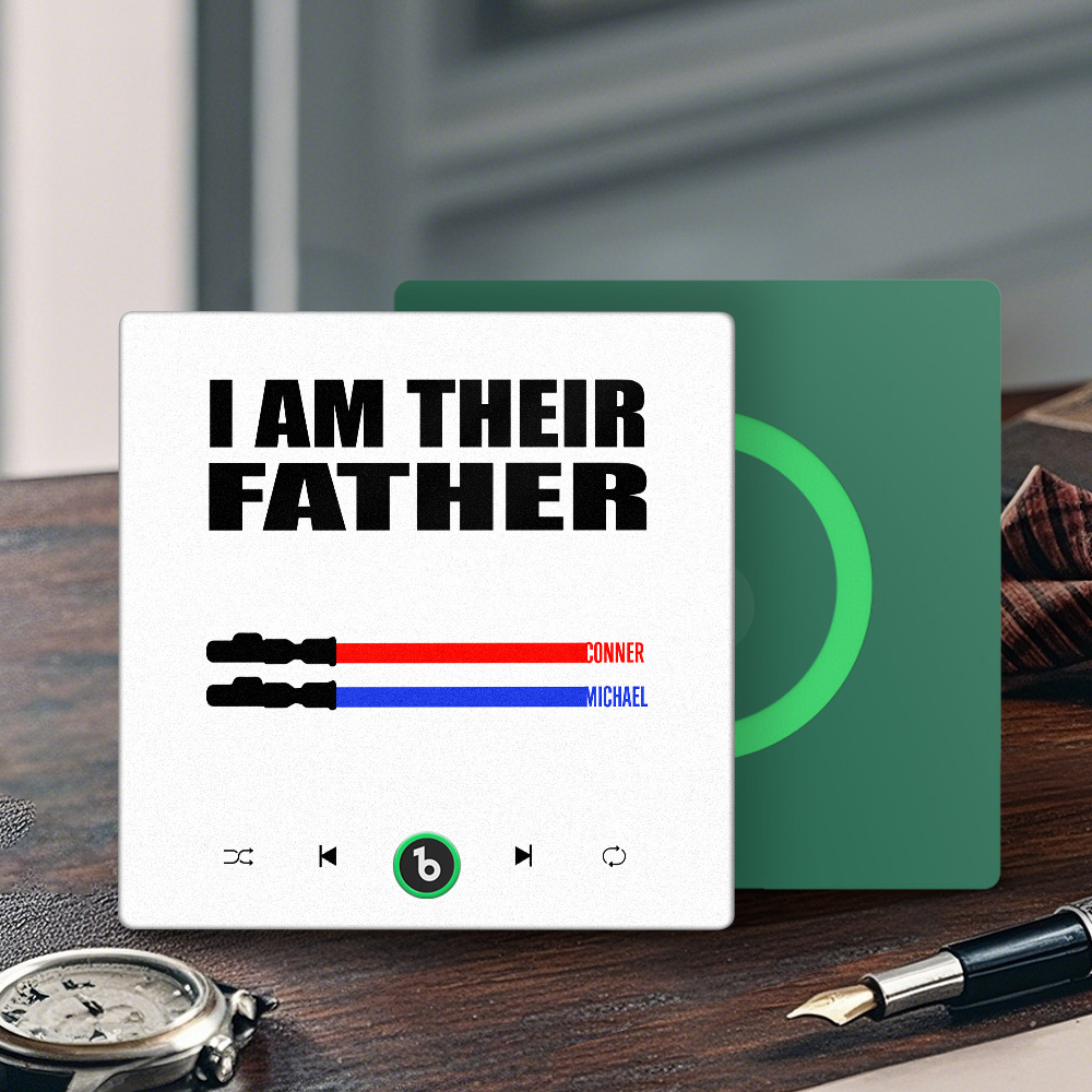 Custom Music Fridge Magnet New 4.0 Upgrade Colorful Frame Light Saber I Am Their Father Album Fridge Magnet Music Father's Day Gifts - 