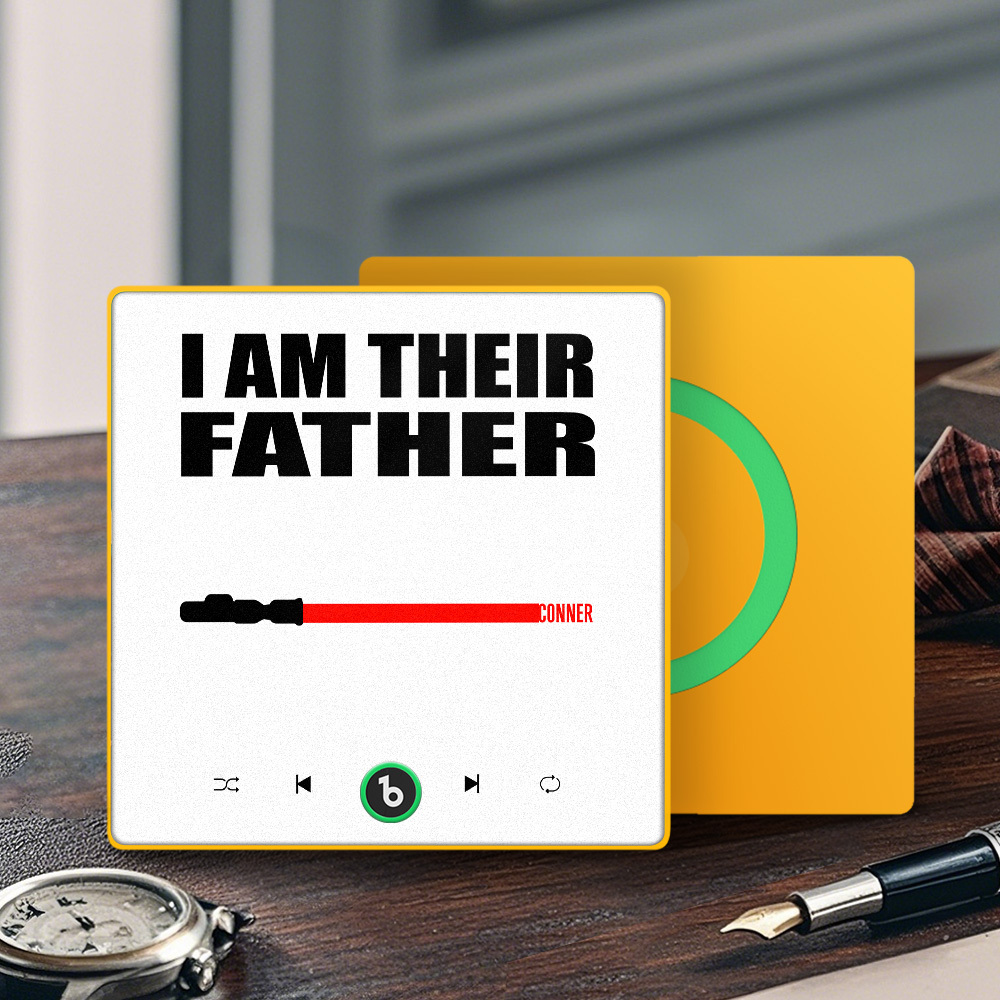 Custom Music Fridge Magnet New 4.0 Upgrade Colorful Frame Light Saber I Am Their Father Album Fridge Magnet Music Father's Day Gifts - 