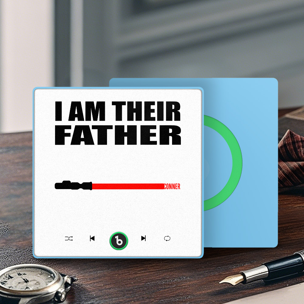Custom Music Fridge Magnet New 4.0 Upgrade Colorful Frame Light Saber I Am Their Father Album Fridge Magnet Music Father's Day Gifts - 