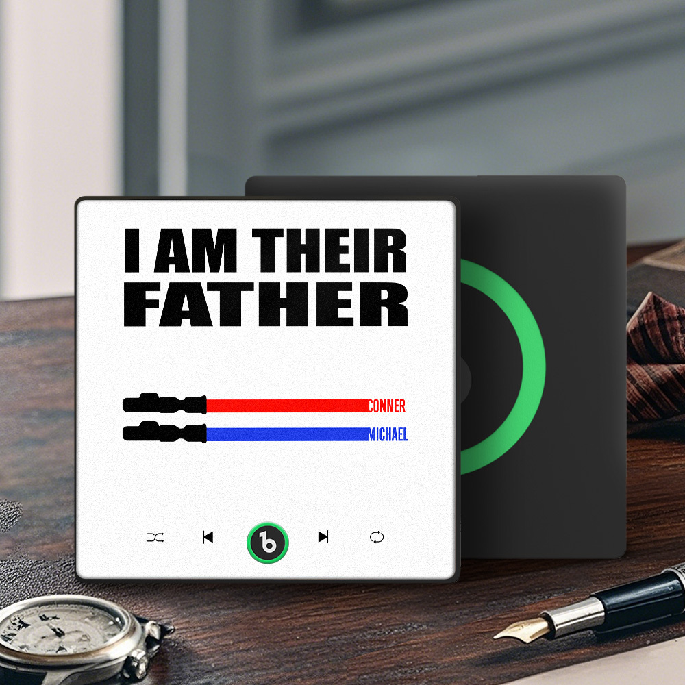 Custom Music Fridge Magnet New 4.0 Upgrade Colorful Frame Light Saber I Am Their Father Album Fridge Magnet Music Father's Day Gifts - 