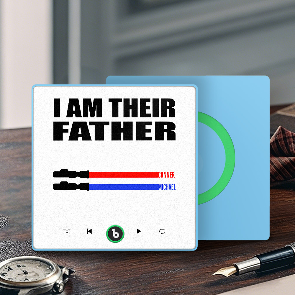 Custom Music Fridge Magnet New 4.0 Upgrade Colorful Frame Light Saber I Am Their Father Album Fridge Magnet Music Father's Day Gifts - 