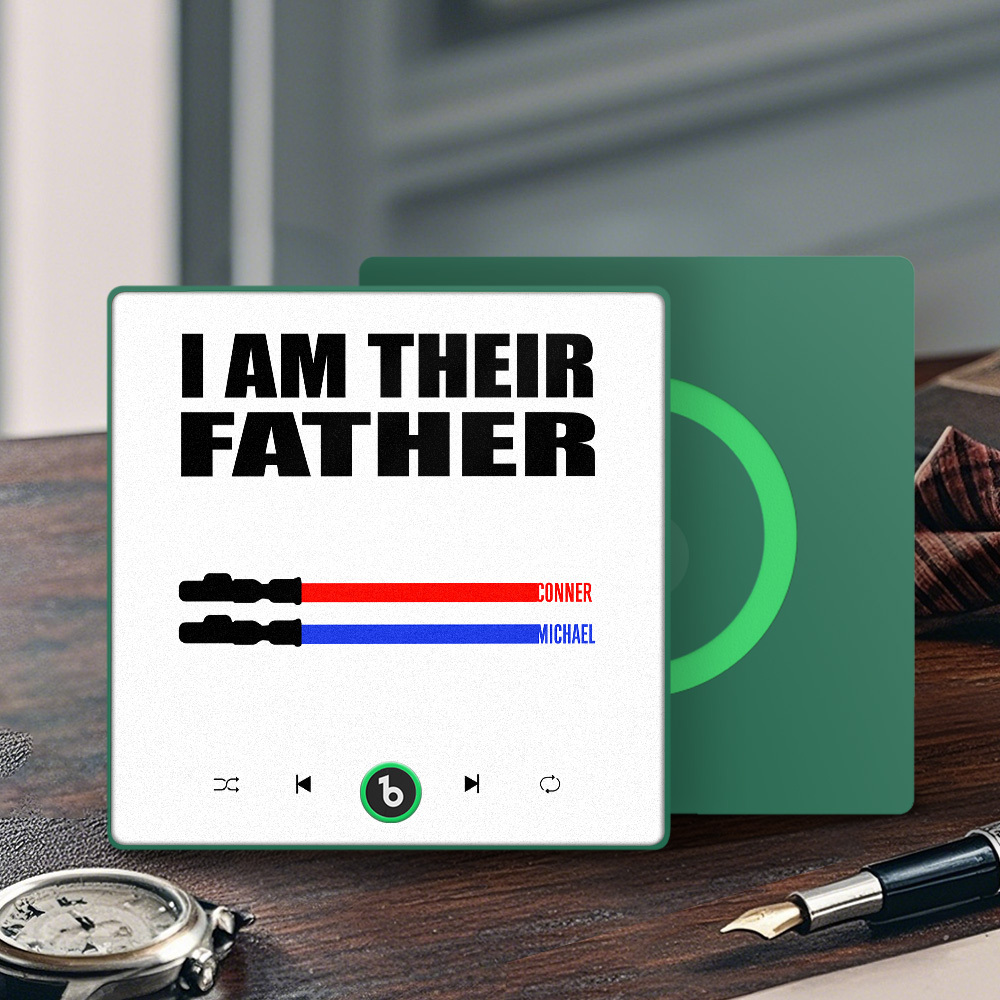 Custom Music Fridge Magnet New 4.0 Upgrade Colorful Frame Light Saber I Am Their Father Album Fridge Magnet Music Father's Day Gifts - 