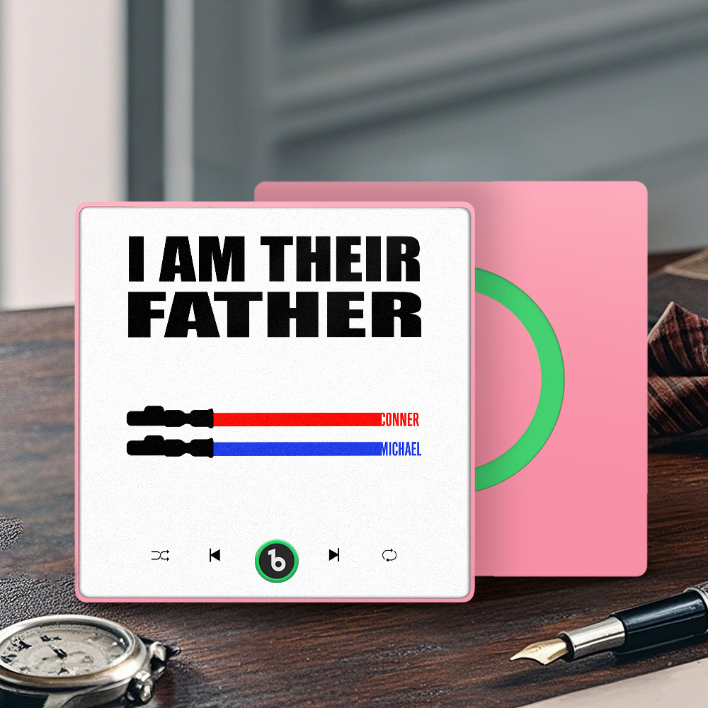 Custom Music Fridge Magnet New 4.0 Upgrade Colorful Frame Light Saber I Am Their Father Album Fridge Magnet Music Father's Day Gifts - 