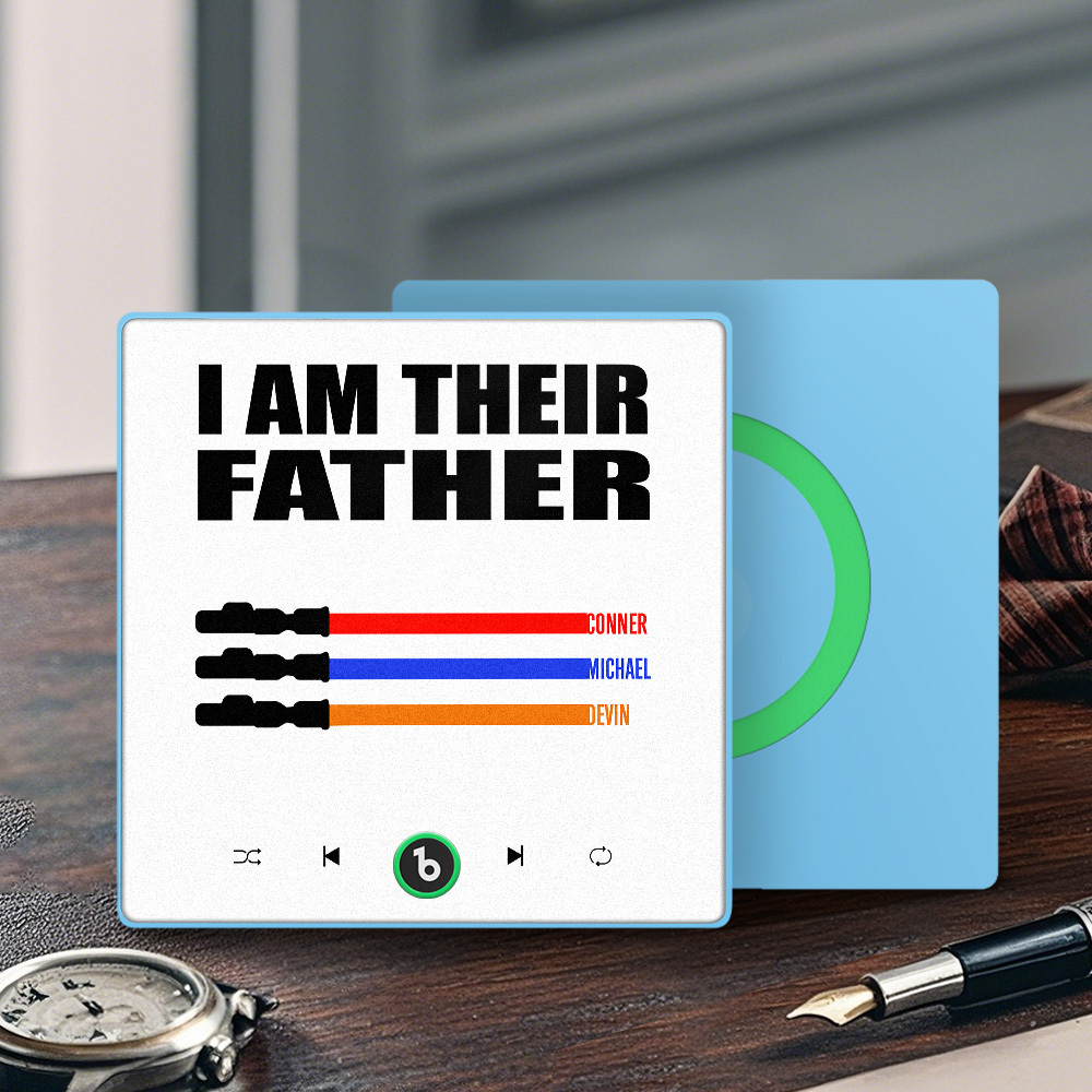 Custom Music Fridge Magnet New 4.0 Upgrade Colorful Frame Light Saber I Am Their Father Album Fridge Magnet Music Father's Day Gifts - 