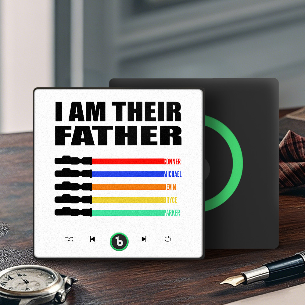 Custom Music Fridge Magnet New 4.0 Upgrade Colorful Frame Light Saber I Am Their Father Album Fridge Magnet Music Father's Day Gifts - 