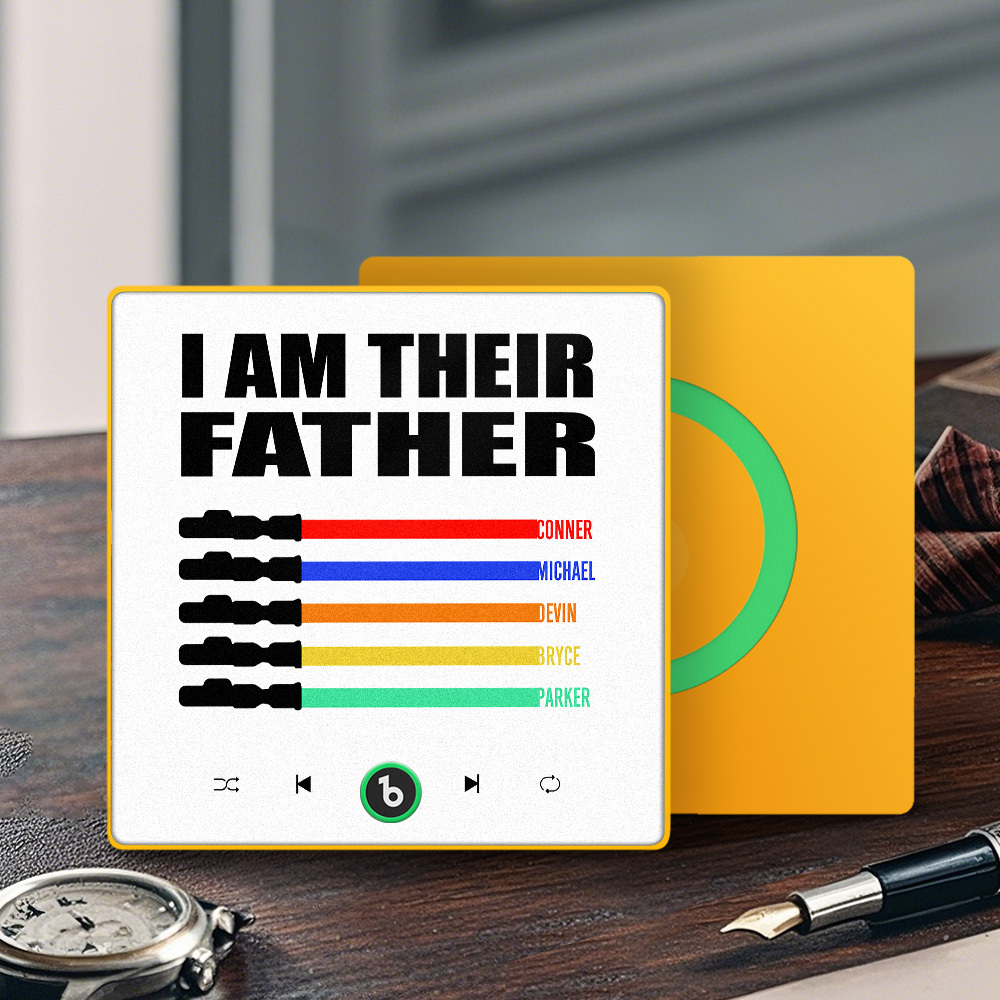 Custom Music Fridge Magnet New 4.0 Upgrade Colorful Frame Light Saber I Am Their Father Album Fridge Magnet Music Father's Day Gifts - 