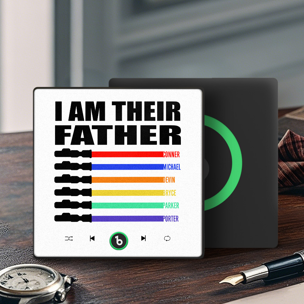 Custom Music Fridge Magnet New 4.0 Upgrade Colorful Frame Light Saber I Am Their Father Album Fridge Magnet Music Father's Day Gifts - 