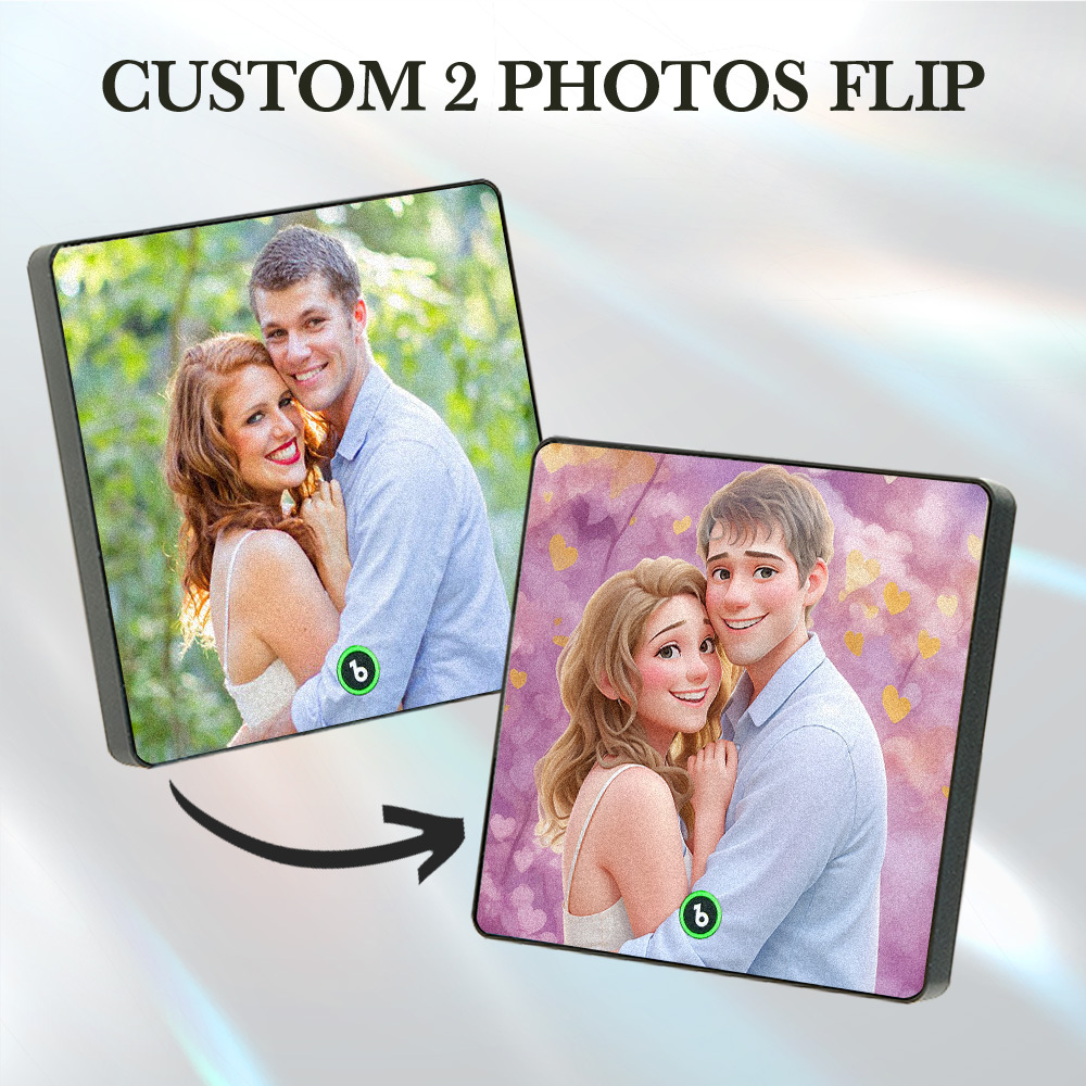 Custom Disney Lenticular Music Photo Fridge Magnet – Personalized Portrait with Song Playback