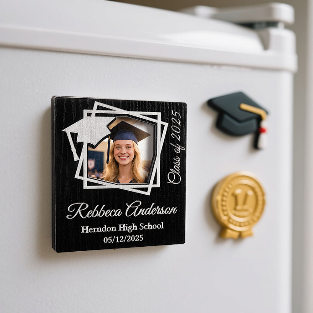 Graduation Photo Frame, Graduation Magnetic Picture Frame, Graduation Photo Magnet, Magnetic Photo Frame, Fridge Photo Magnet