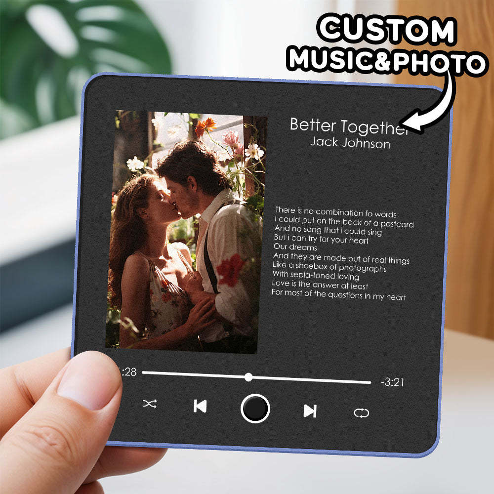 Customized Album Fridge Magnet Personalized Music Fridge Magnet Can Play Songs and Adjust Volume