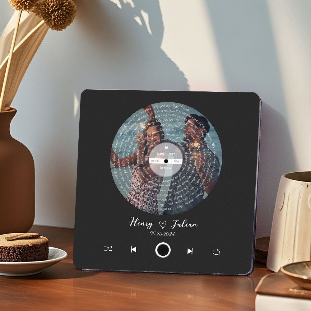 Custom Music Fridge Magnet Lyrics Photo Music Wall Photo Refrigerator Sticker Music Movement That Can Be Played Without Cell Phone - 