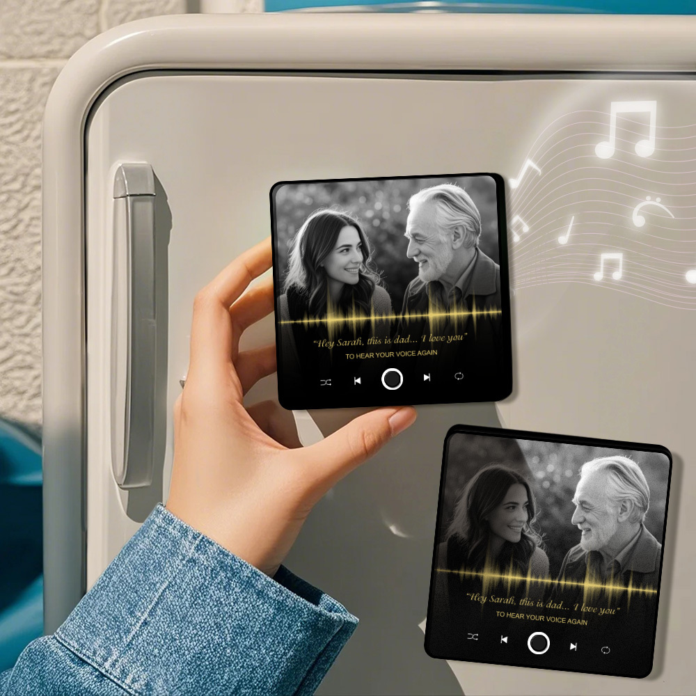 Customized Recording Fridge Magnet Record the Voices and Laughter of Loved Ones Memorial Gift Hear Your Voice Again - 