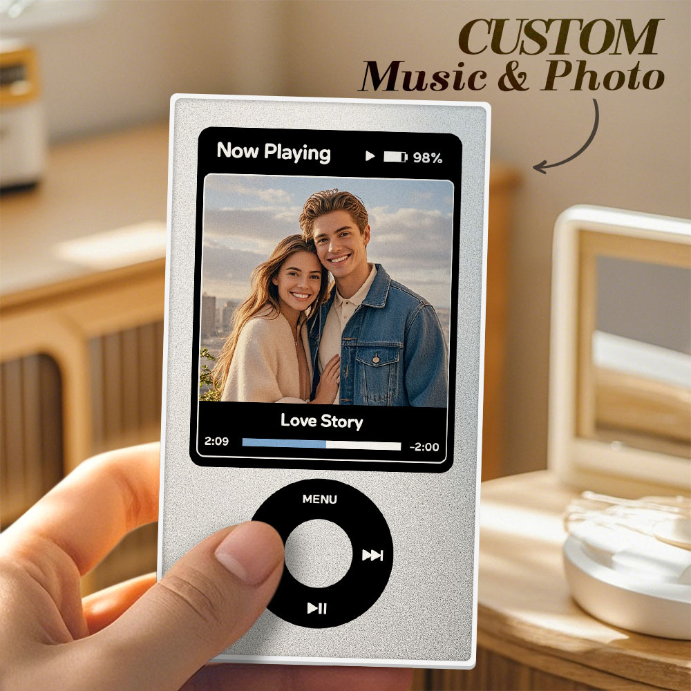Custom Music Fridge Magnet Personalized Rectangle Music Fridge Magnet Can Play Songs - 