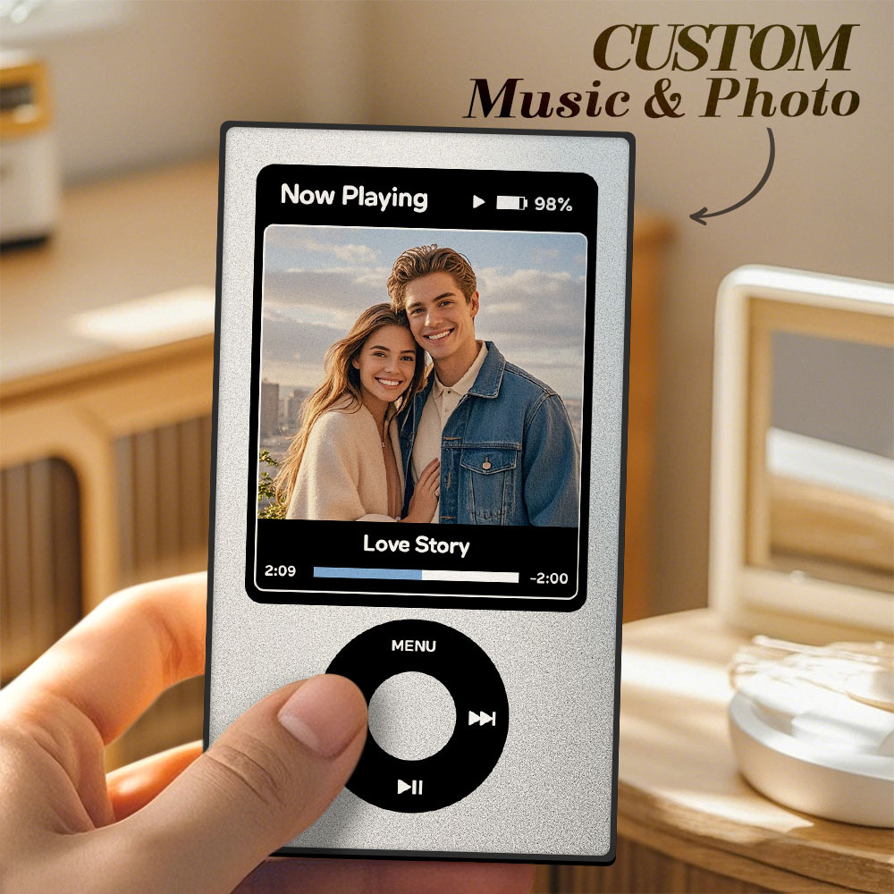 Custom Music Fridge Magnet Personalized Rectangle Music Fridge Magnet Can Play Songs - 