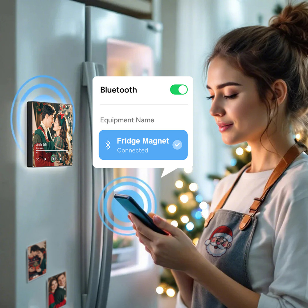 Custom Music Fridge Magnet New 4.0 Upgrade Colorful Frame Album Fridge Magnet Music Wall Photo Sticker Music Movement That Can Be Played Christmas Gift - 