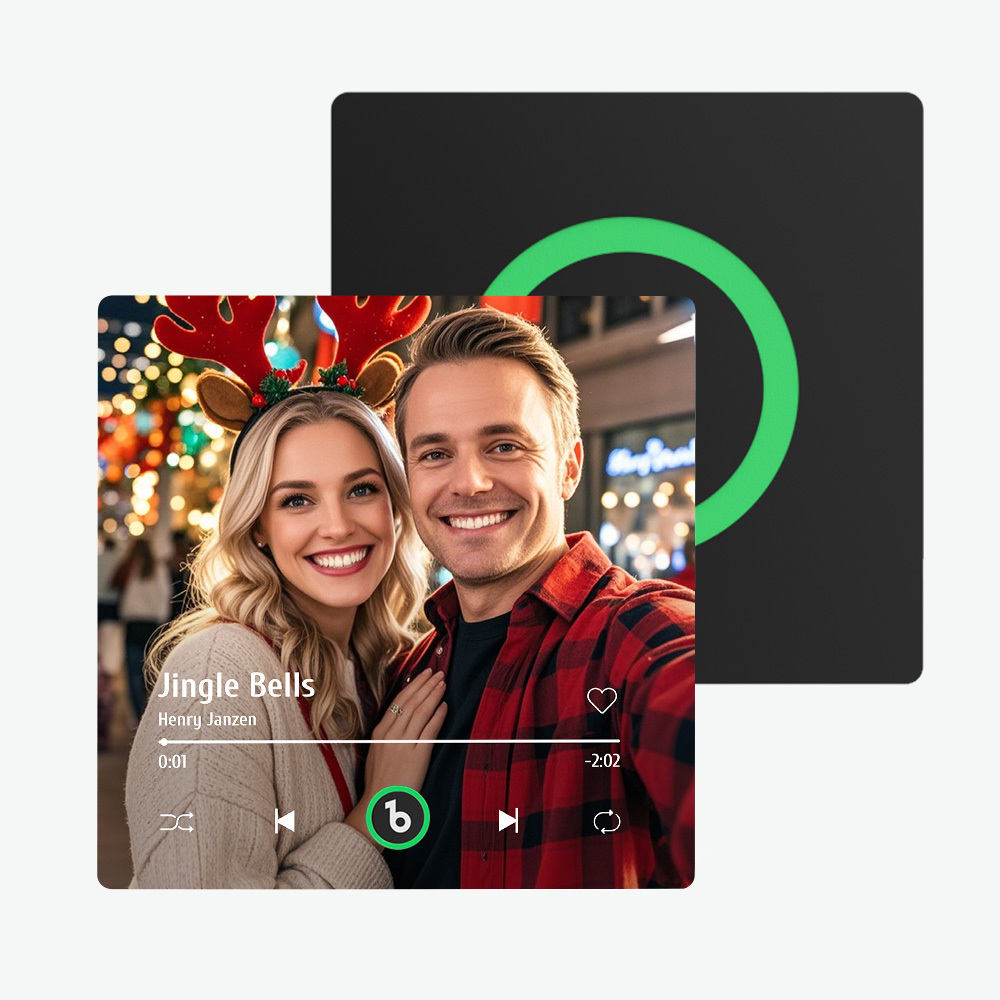 Custom Music Fridge Magnet New 4.0 Upgrade Colorful Frame Album Fridge Magnet Music Wall Photo Sticker Music Movement That Can Be Played Christmas Gift - 