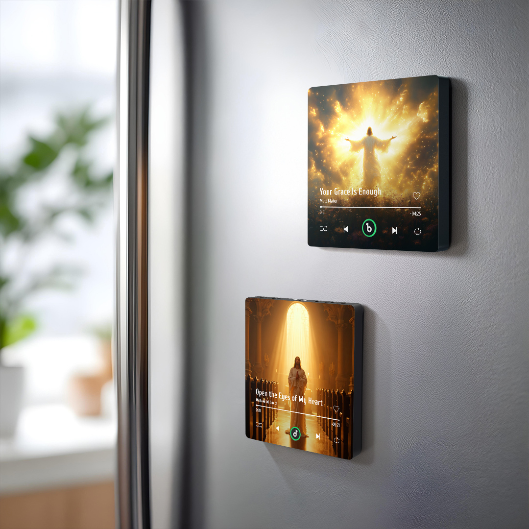 Custom Music Fridge Magnet New 4.0 Upgrade Colorful Frame Album Fridge Magnet Music Wall Photo Sticker Music Movement That Can Be Played Religious Gift - 