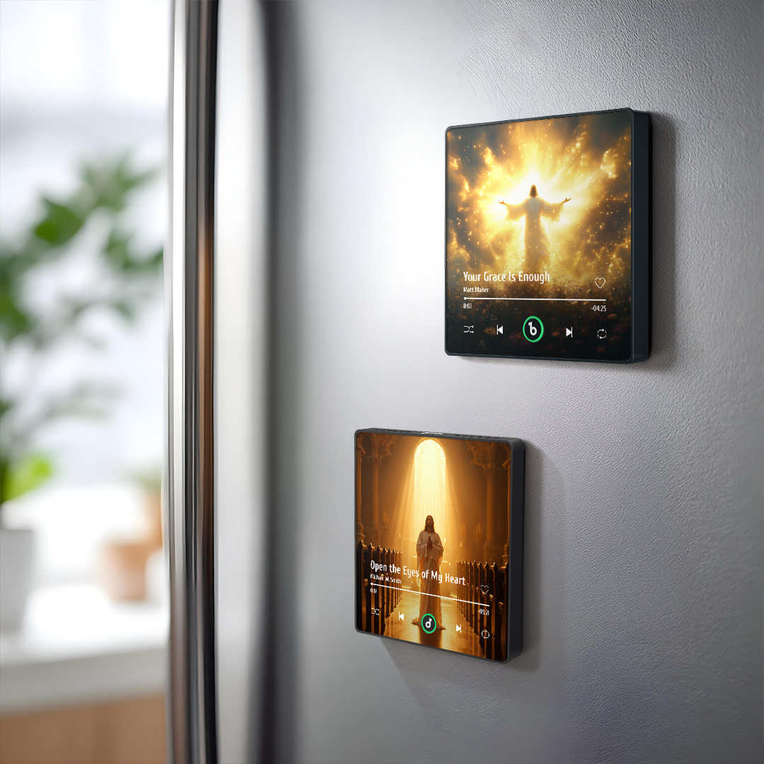 Custom Music Fridge Magnet New 4.0 Upgrade Colorful Frame Album Fridge Magnet Music Wall Photo Sticker Music Movement That Can Be Played Religious Gift - 